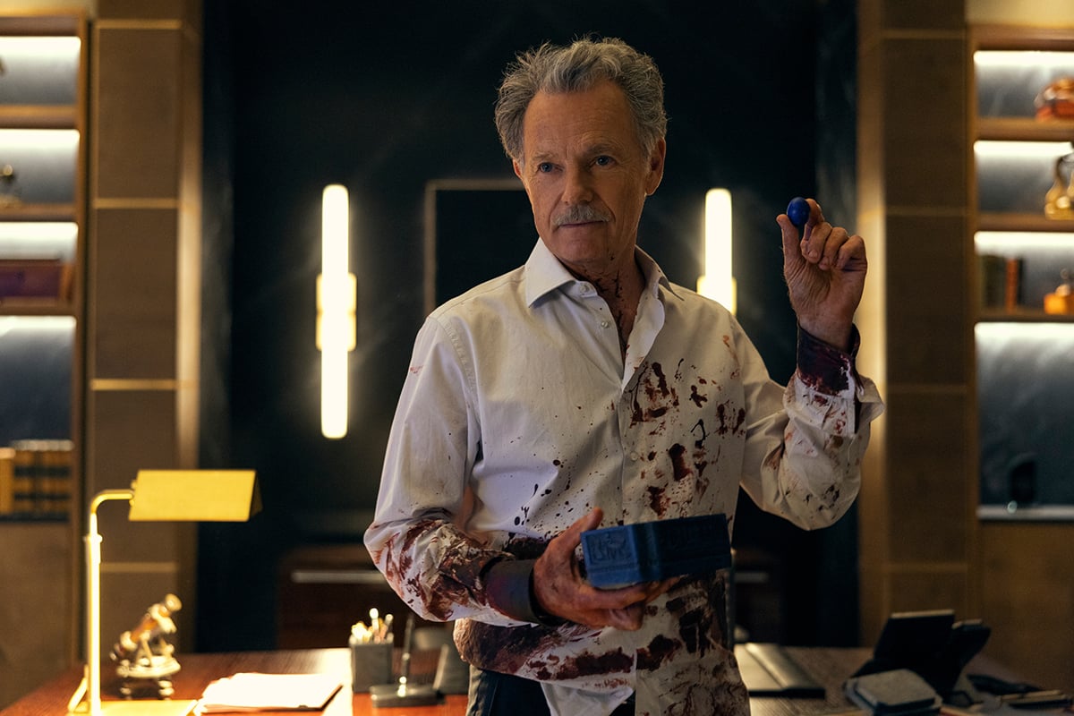The Fall of the House of Usher. Bruce Greenwood as Roderick Usher in episode 106 of The Fall of the House of Usher. Cr. Eike Schroter/Netflix © 2023