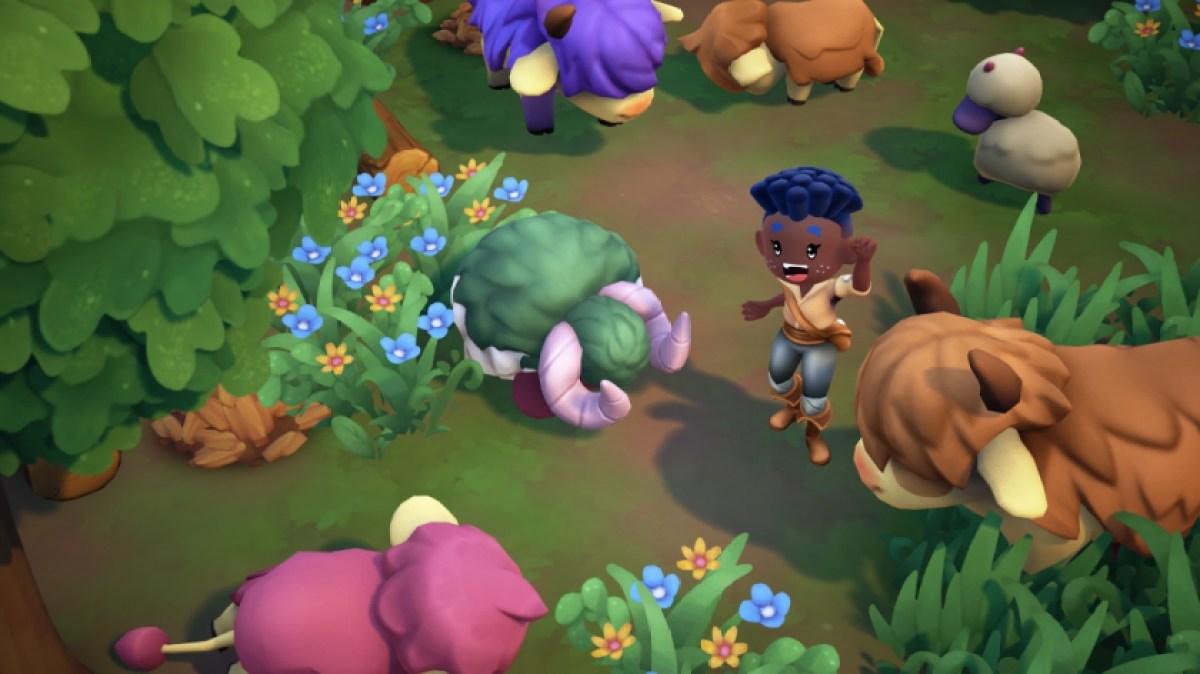 Taking care of mamoos in Fae Farm (Phoenix Labs)
