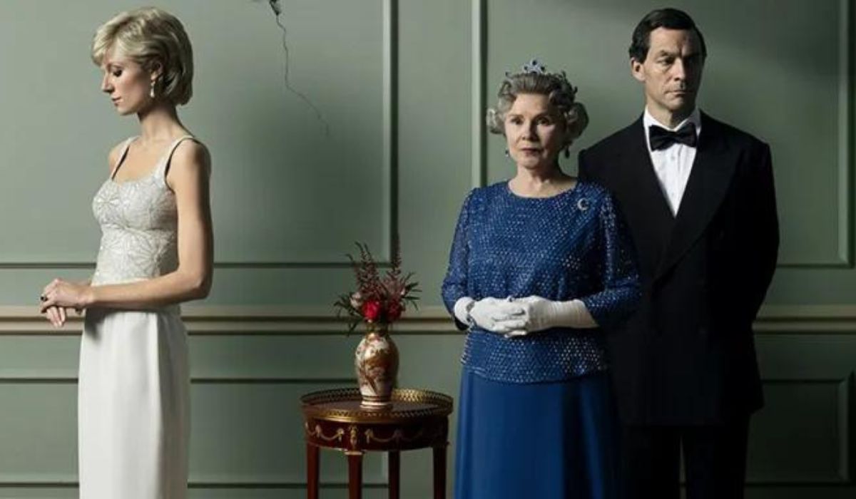 Elizabeth Debicki as Princess Diana, Imelda Staunton as Queen Elizabeth II, and Dominic West as Prince Charles for season 5