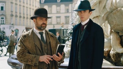 Matthew Beard as Max Liebermann and Juergen Maurer as Oskar Rheinhardt in Vienna Blood season 3