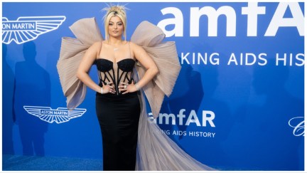 CAP D'ANTIBES, FRANCE - MAY 25: Bebe Rexha attends the amfAR Cannes Gala 2023 at Hotel du Cap-Eden-Roc on May 25, 2023 in Cap d'Antibes, France.