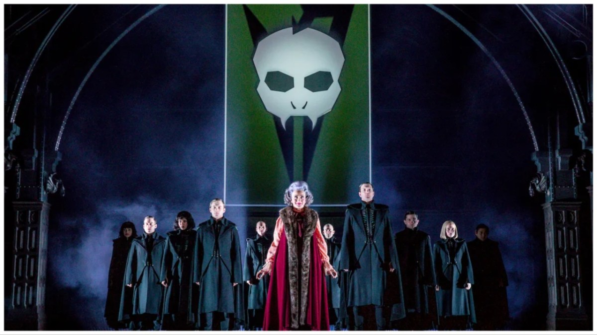 MELBOURNE, AUSTRALIA - OCTOBER 05: Aisha Aidara, Matt Holly, Naomi Rukavina, Axel Duffy, Michael Bani, Natasha Herbert, Shannon Foley, Jeremiah Wray, Tom Russell, Hannah Fredericksen from "Harry Potter and the Cursed Child" are seen at Princess Theatre on October 05, 2022 in Melbourne, Australia. Dark Arts Month at "Harry Potter and the Cursed Child" will see dark arts activities on offer at Melbourne's Princess Theatre throughout October. (Photo by Sam Tabone/WireImage)