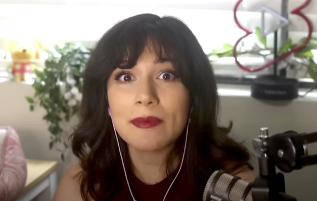 Abelina Sabrina making the face of screaming internally in a still from a Deranged DMs video.