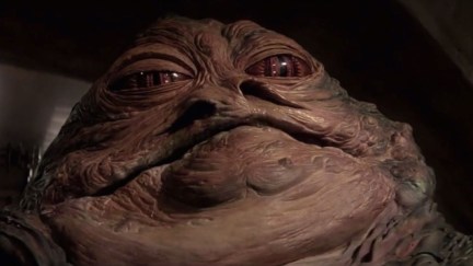 Jabba the Hutt gazing menacingly in 'Star Wars: Episode IV: A New Hope'.