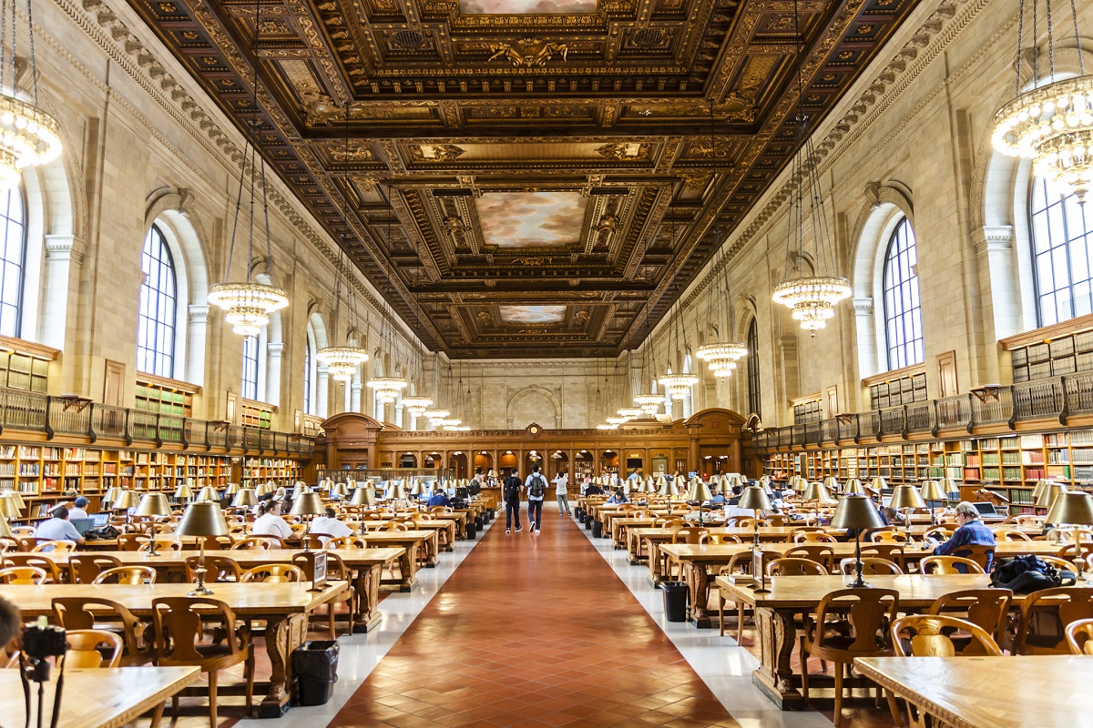 A 2012 photo of the New York Public Library's Rose Main Reading Room.
