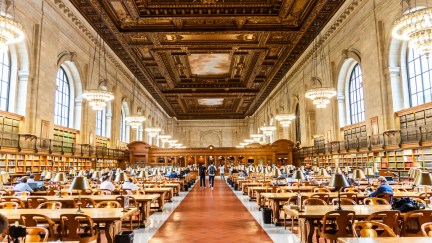 A 2012 photo of the New York Public Library's Rose Main Reading Room.