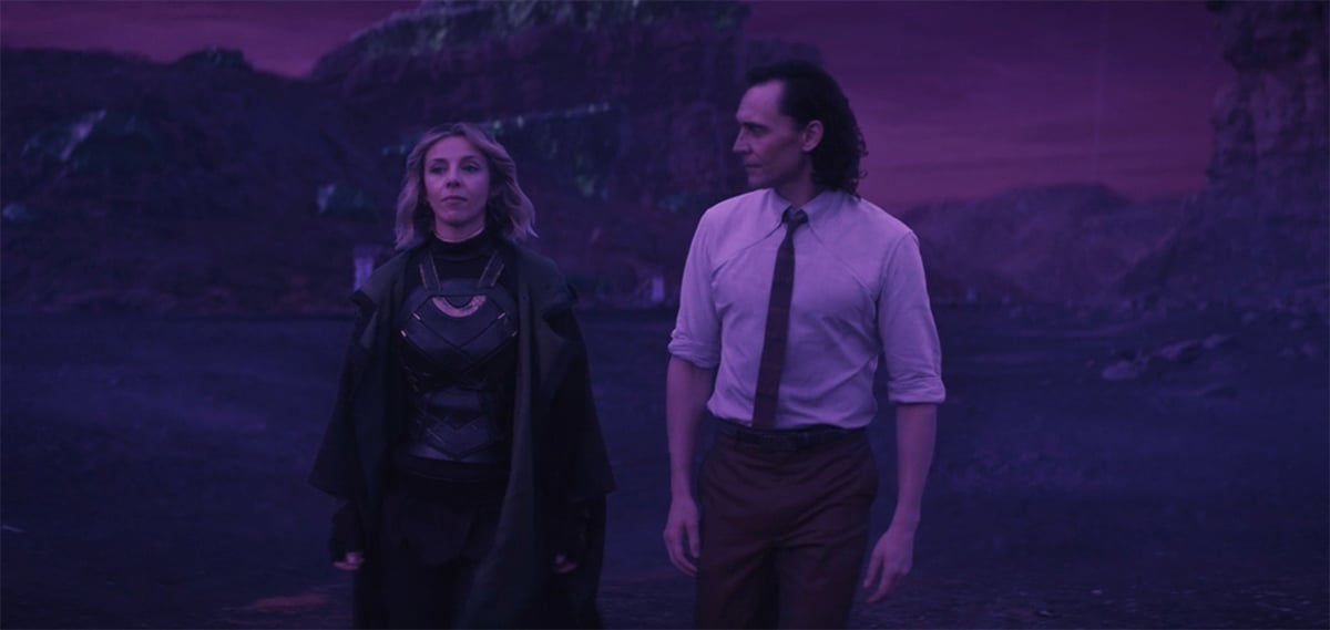 Loki and his forearms walking with Sylvie