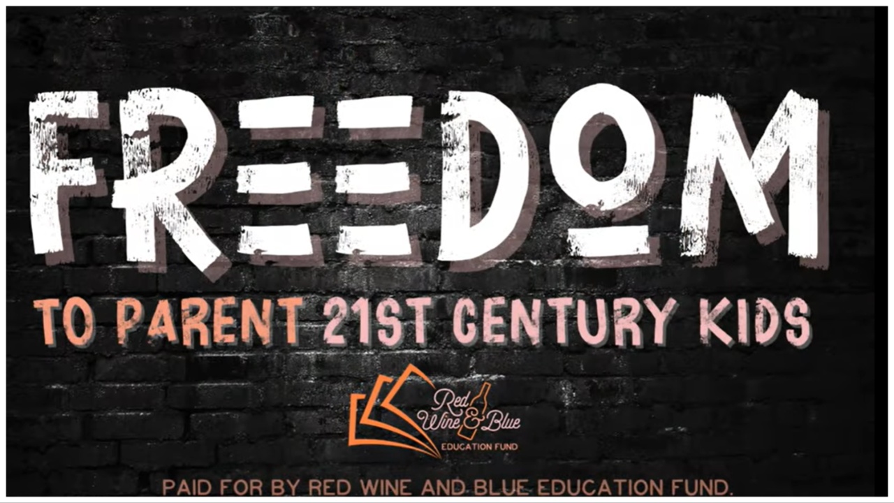 The logo for 'Freedom to Parent 21st Century Kids' from the Red Wine and Blue YouTube video of the same name.