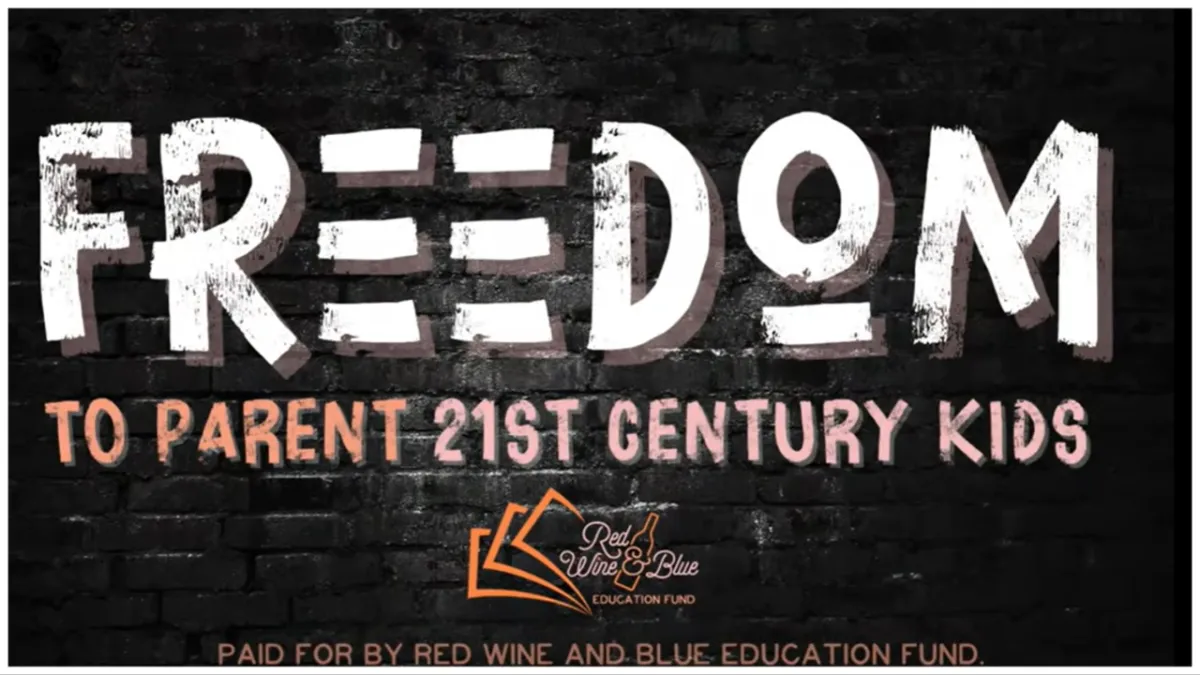 The logo for 'Freedom to Parent 21st Century Kids' from the Red Wine and Blue YouTube video of the same name.