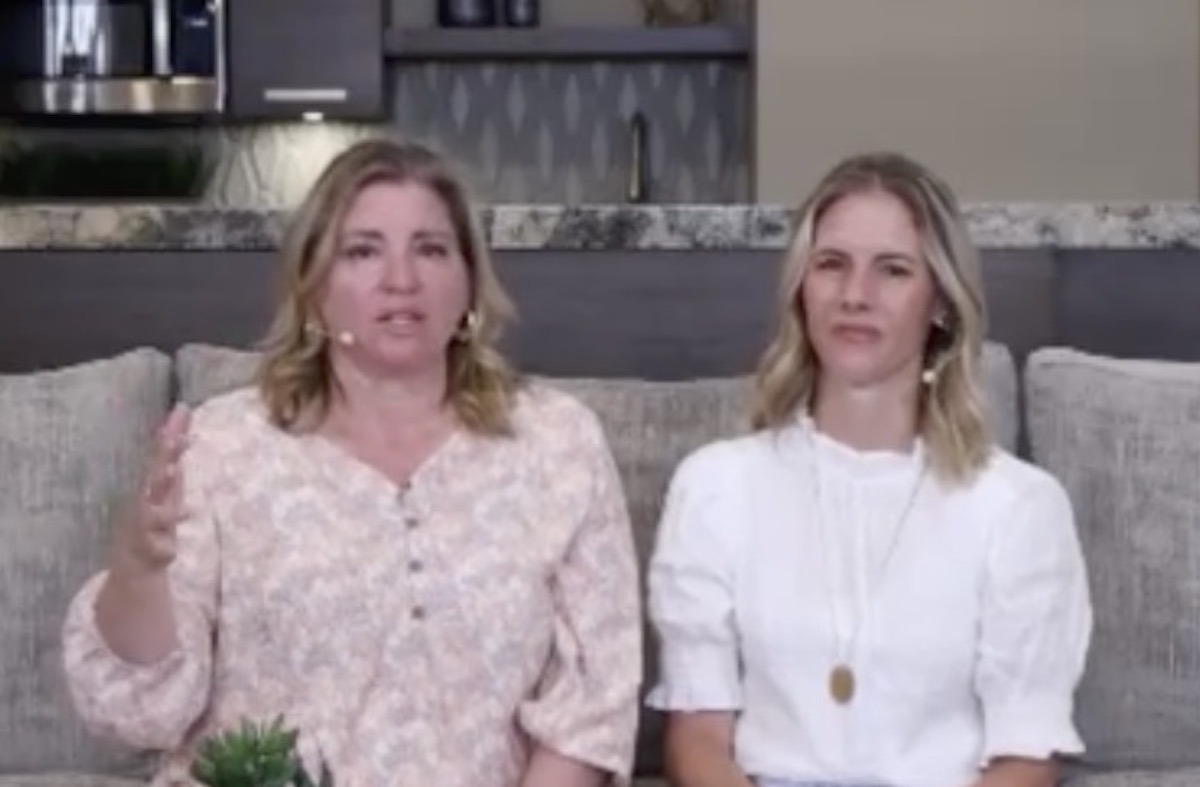 Ruby Franke and Jodi Hildebrandt, sitting on a couch talking on their Instagram channel.