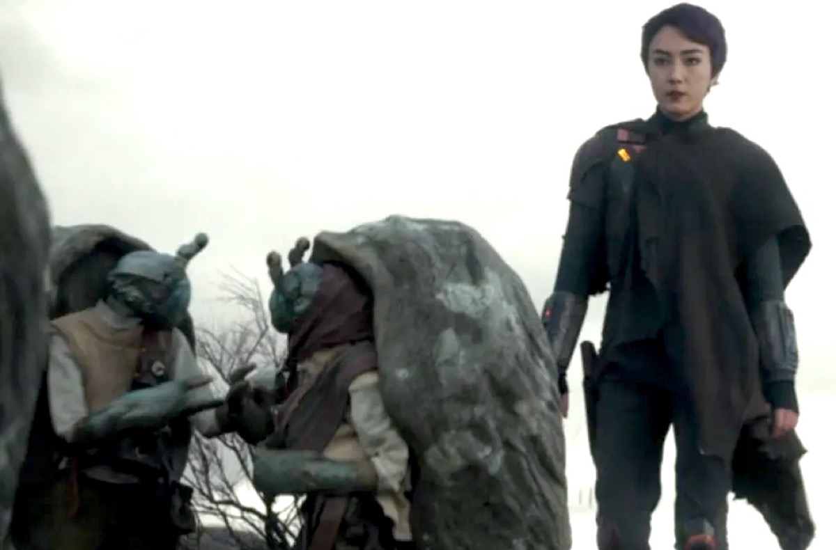 Sabine and the turtle people from Ahsoka