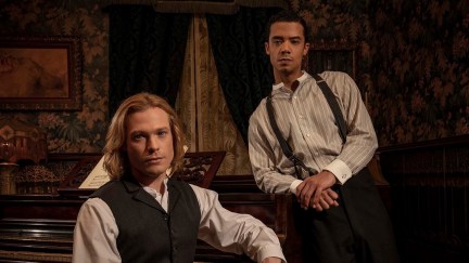 Sam Reid as Lestat and Jason Anderson as Louis in AMC's 'Interview With the Vampire.'