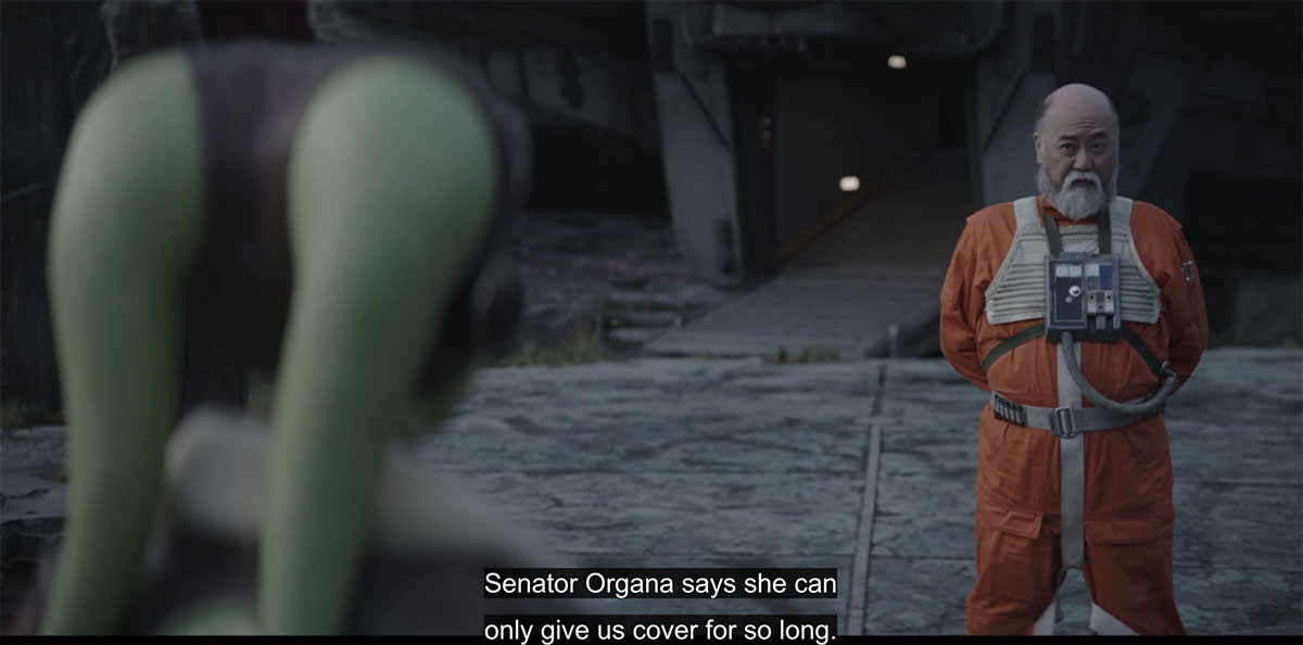 Carson talking about Leia in Ahsoka