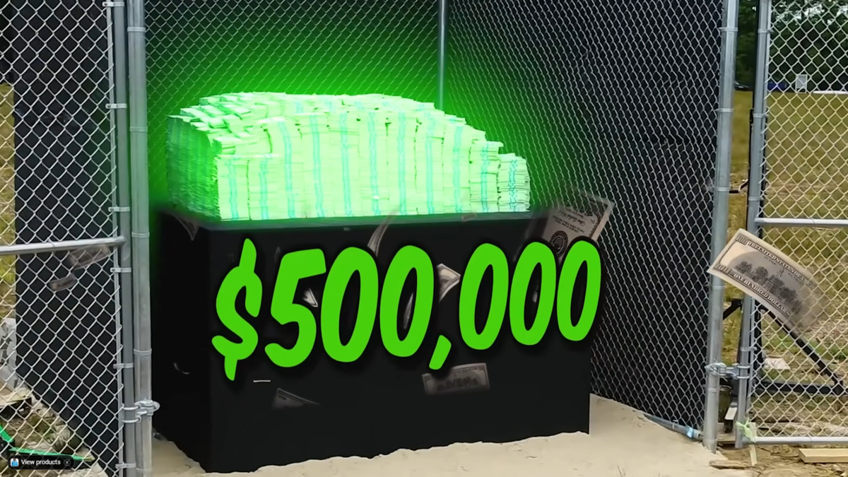 Stay inside the circle for 100 days and win $500,000 from Mr. Beast