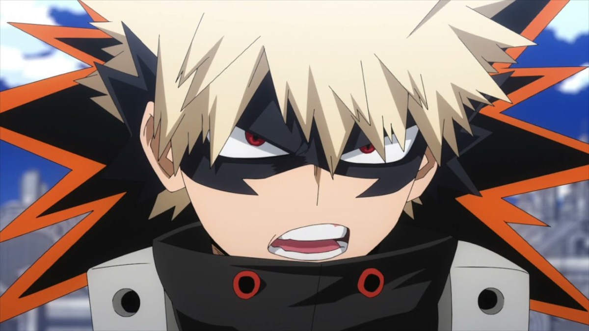 Bakugo Katsuki confronting Midoriya Izuku about his new power from My Hero Academia