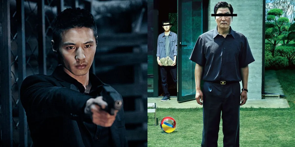 Won Bin as Cha Tae-sik from The Man From Nowhere (Left) and the Kims from Parasite (Right)