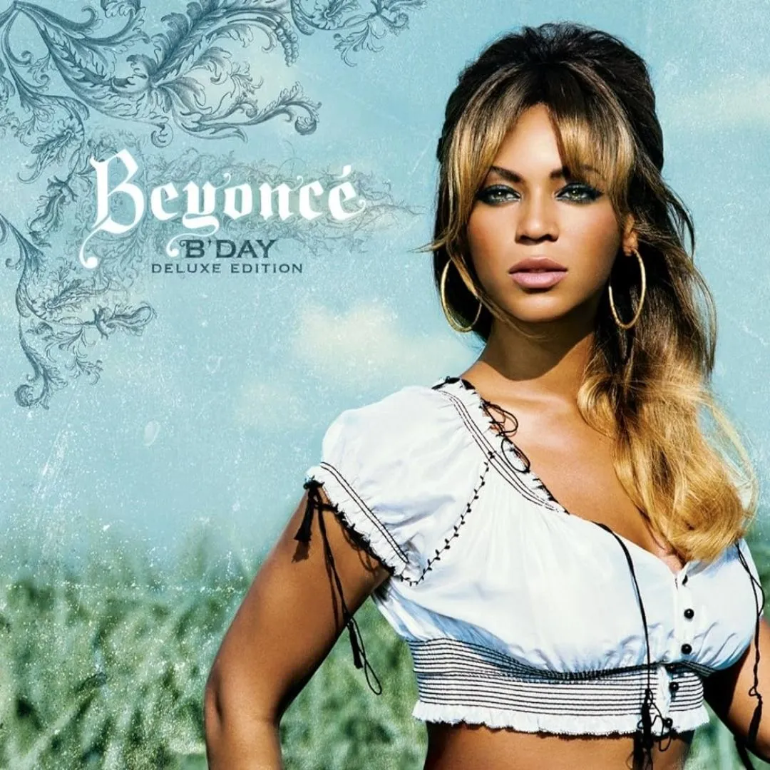Beyoncé staring off in the distance with partly dyed blonde hair for 'B-Day: Deluxe Edition.' 