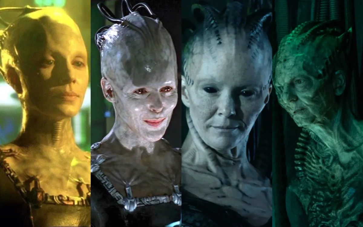 Borg Queen actors (L-R): Susanna Thompson, Alice Krige, Annie Wersching, and Jane Seymour 