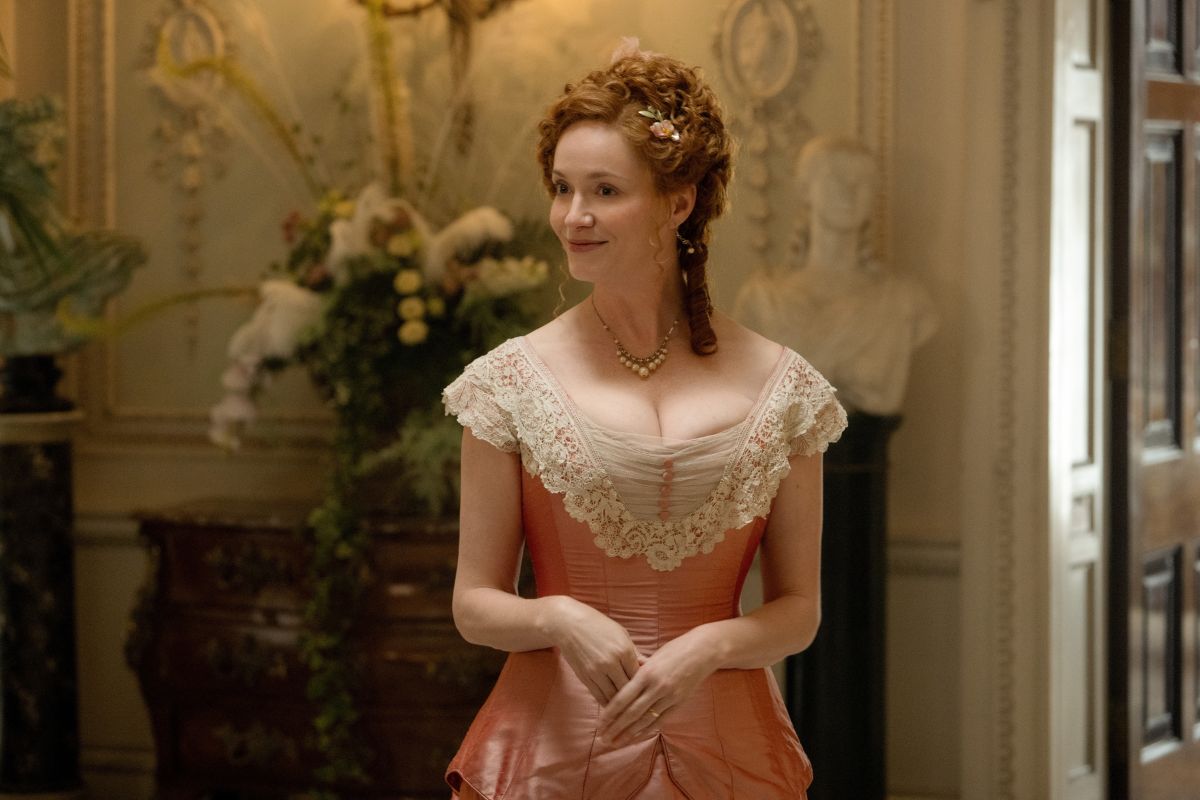Christina Hendricks as Mrs. St. George in the Gilded Age drama 'The Buccaneers.'
