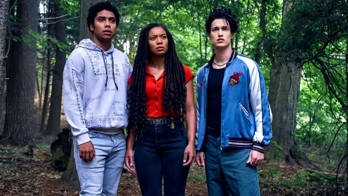 Chance Perdomo as Andre, Jaz Sinclair as Marie, and Derek Luh as Jordan in Gen V