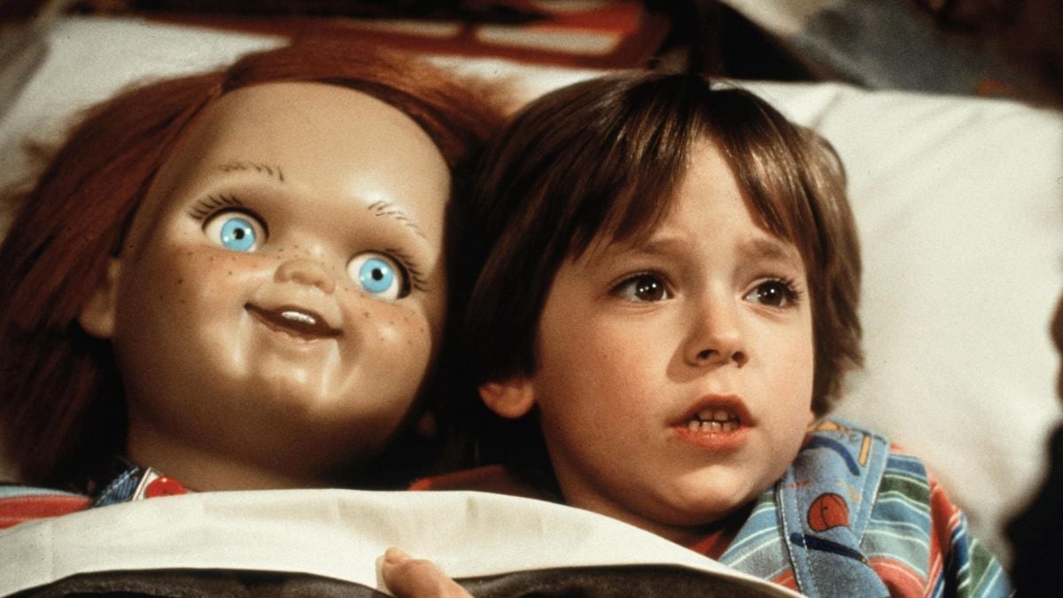 Alex Vincent and the Chucky doll in 'Child's Play'