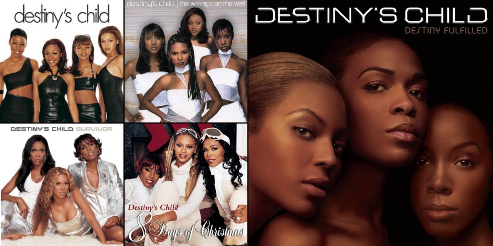 All five of the Destiny's Child's albums.