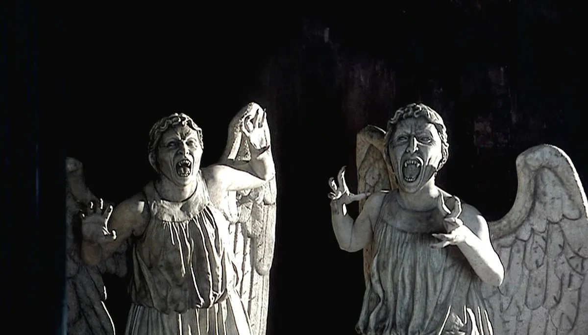The Weeping Angels in Doctor Who's "Blink" (BBC)