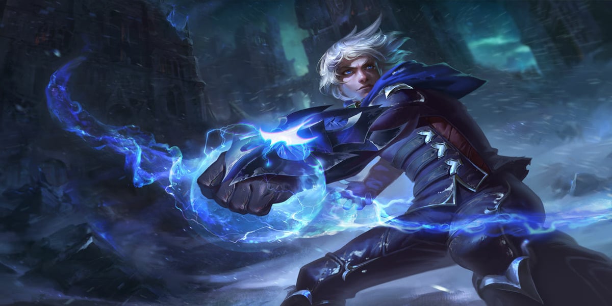 Official art for Frosted Ezreal in League of Legends