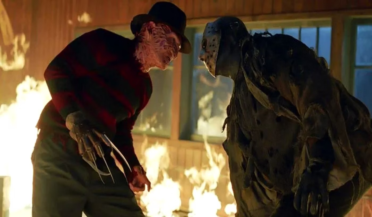 Freddy and Jason fighting in Freddy vs. Jason