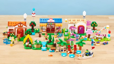 All of the new Animal Crossing LEGO sets setup like a village
