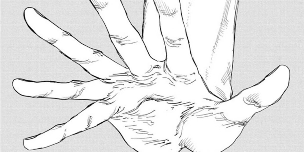 The Hell Devil as a six fingered hand in "Chainsaw Man" 