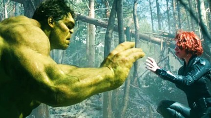 Mark Ruffalo as Hulk and Scarlett Johansson as Black Widow in The Boys