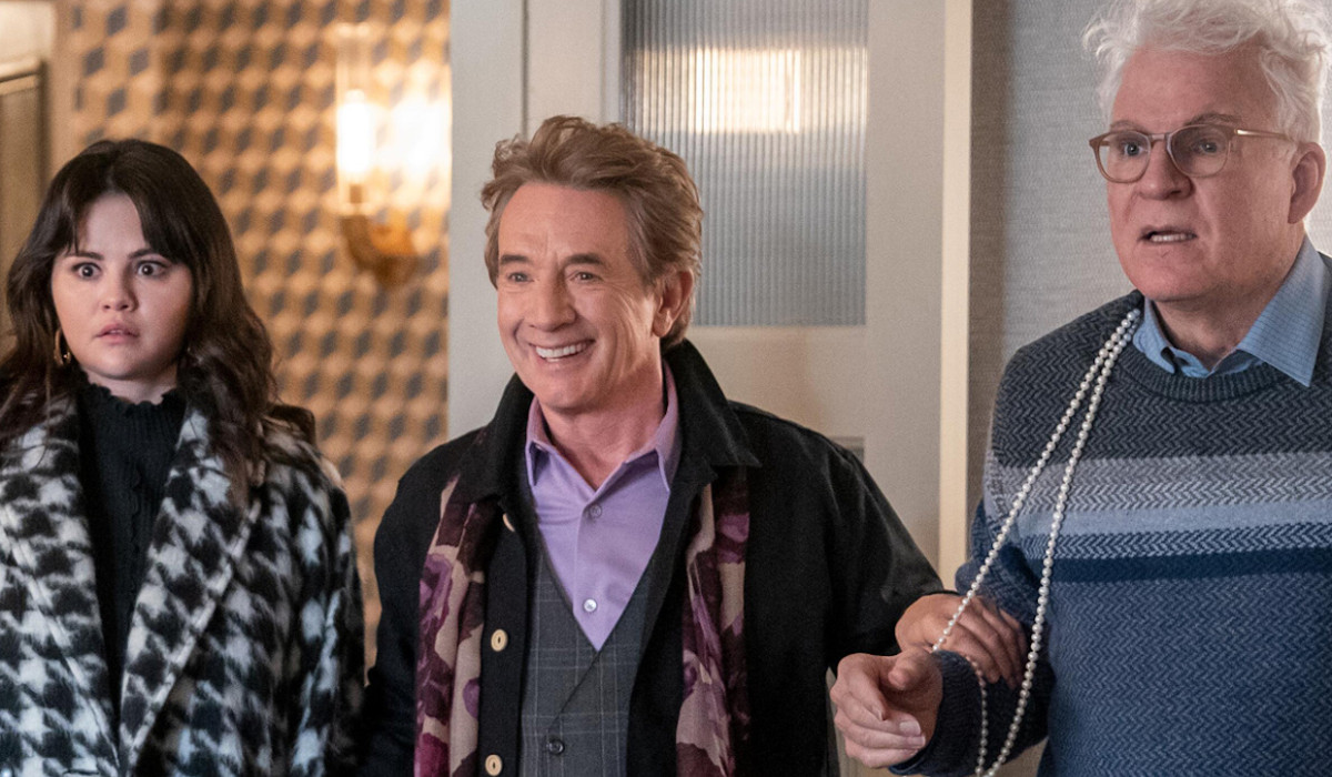 Selena Gomez, Martin Short and Steve Martin in Only Murders in the Building season 3