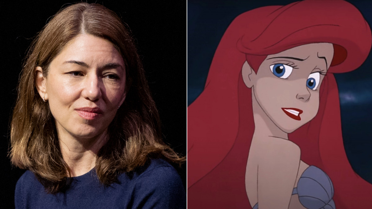 Sofia Coppola next to an image of Disney's Little Mermaid