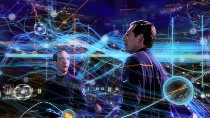 Scott Bakula as Captain Jonathan Archer looks at the time stream in 'Star Trek Enterprise'