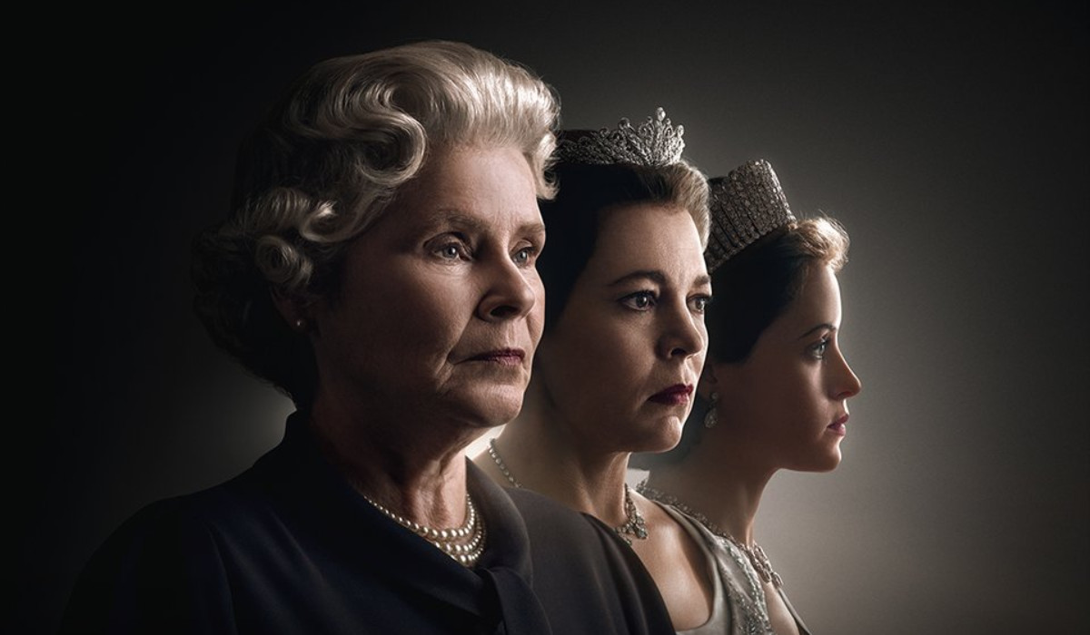 Imelda Staunton, Olivia Colman and Claire Foy on a final season poster for The Crown on Netflix