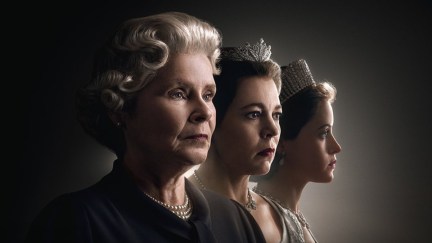 Imelda Staunton, Olivia Colman and Claire Foy on a final season poster for The Crown on Netflix