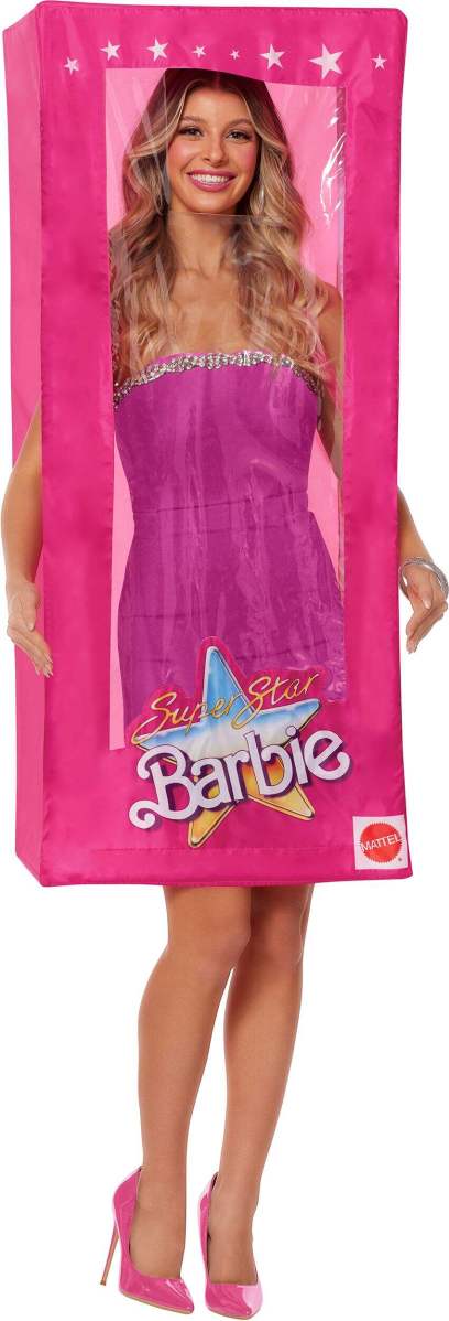 A packaged Barbie doll costume from Party City
