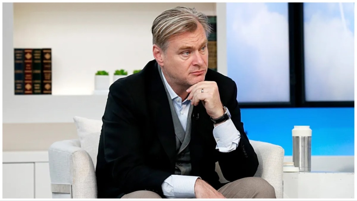 NEW YORK, NEW YORK - JULY 20: Director Christopher Nolan visits "Fox & Friends" at Fox News Channel Studios on July 20, 2023 in New York City. (Photo by Dominik Bindl/Getty Images)