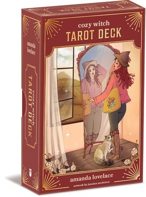 The Cozy Witch Tarot deck box image. 