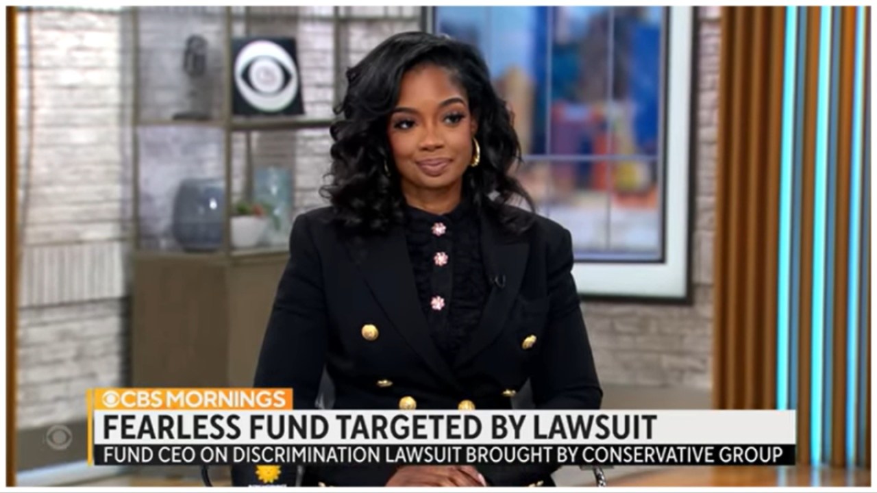 Fearless Fund CEO Arian Simone joins "CBS Mornings" to respond to a "racial discrimination" lawsuit brought against the venture capital fund by a non-profit group led by a conservative activist.