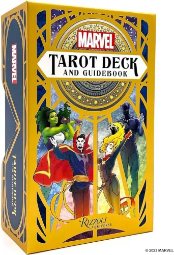 Photo of the Marvel tarot deck box.