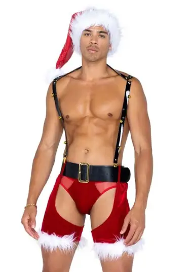 Man in a sexy Santa costume.
