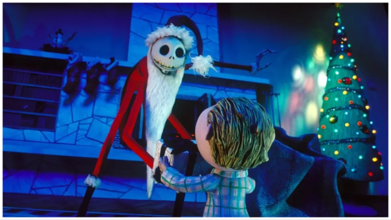 Jack Skellington dressed as Santa in The Nightmare Before Christmas