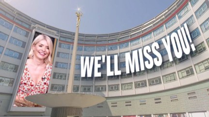 A photo of Holly Willoughby and text reading 