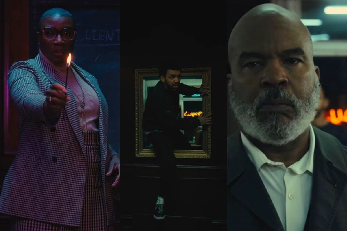 Three actors in the teaser trailer of 'The American Society Of Magical Negroes.'