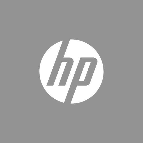 A gray on white version of the HP logo