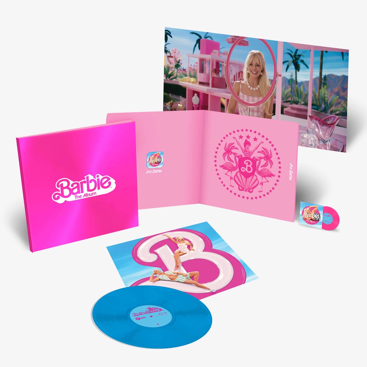 Barbie movie sound track on vinyl with tri fold album cover