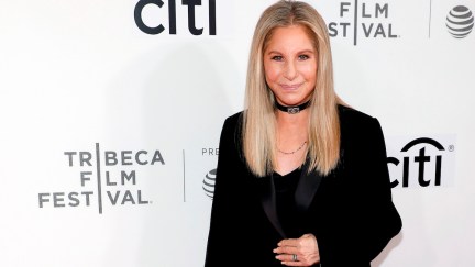 Barbra Streisand at a press event for the Tribeca Film Festival.