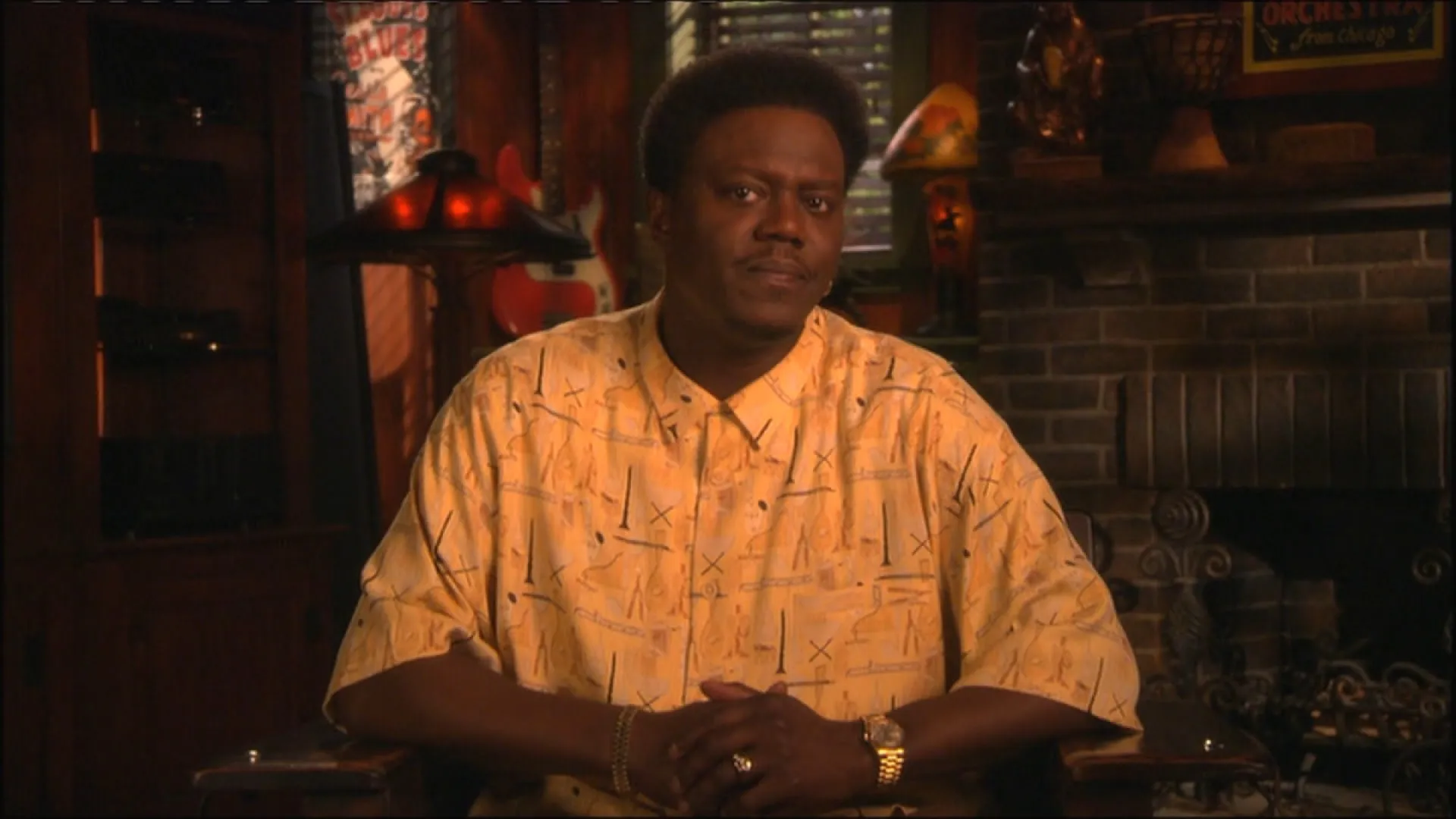 Bernie Mac playing an exaggerated version of himself.